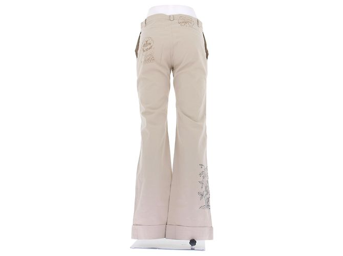 Pantaloni Jil Sander beige in cotone - vista 2