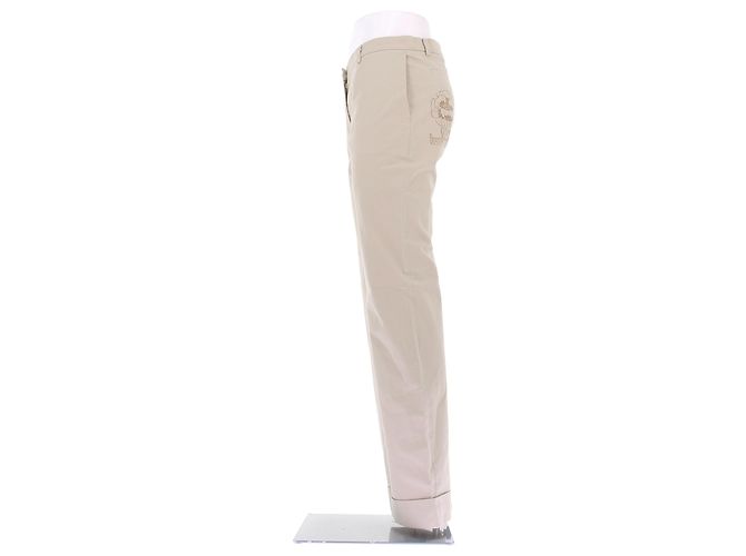 Pantaloni Jil Sander beige in cotone - vista 4