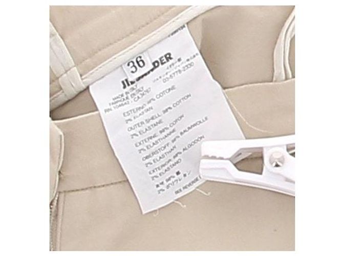 Pantaloni Jil Sander beige in cotone - vista 5