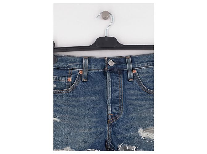 Levi's Blaue Baumwollshorts Größe 27 - Ansicht 3