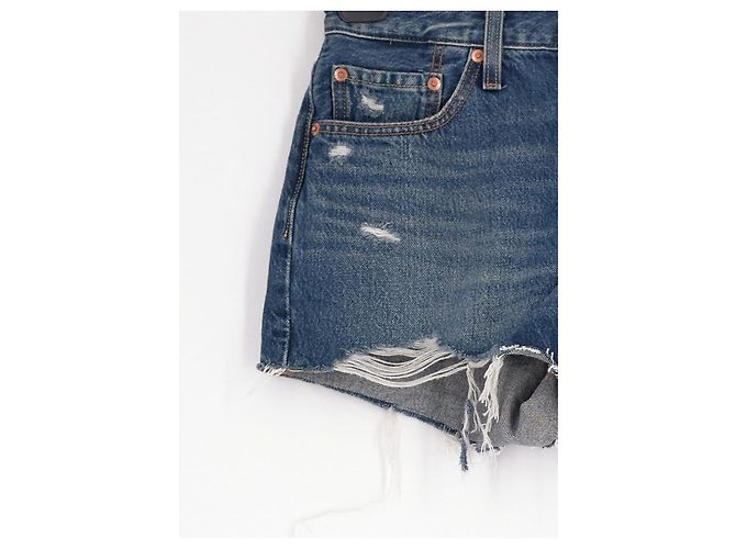 Levi's Blaue Baumwollshorts Größe 27 - Ansicht 4