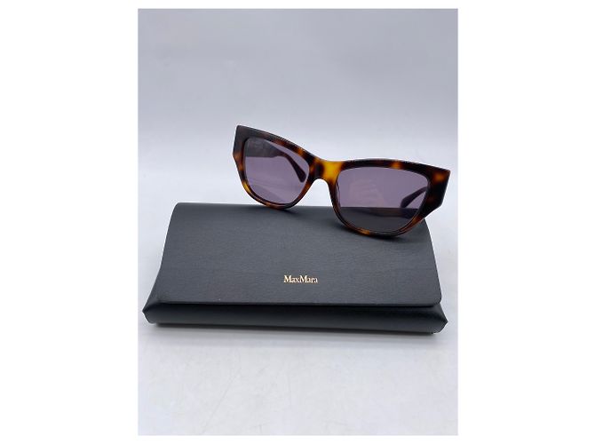 Occhiali da sole Max Mara Marroni Tartarugati Marrone - vista 4