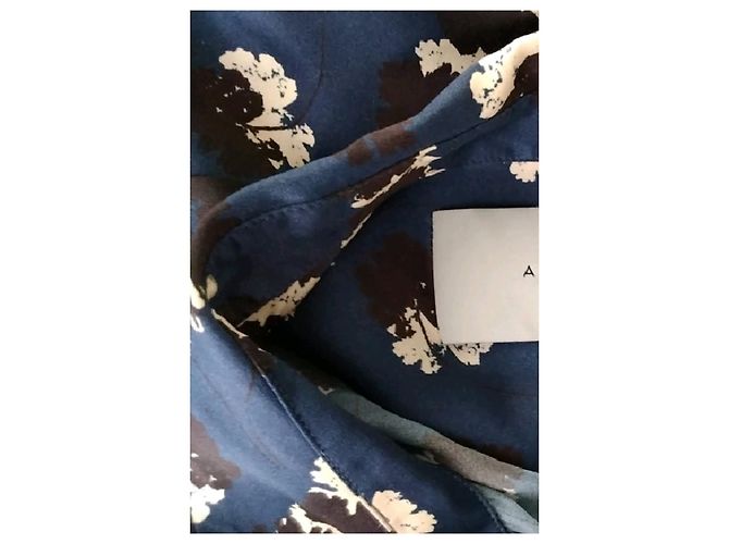 Autre Marque Camicia in seta blu ASCENO - vista 7