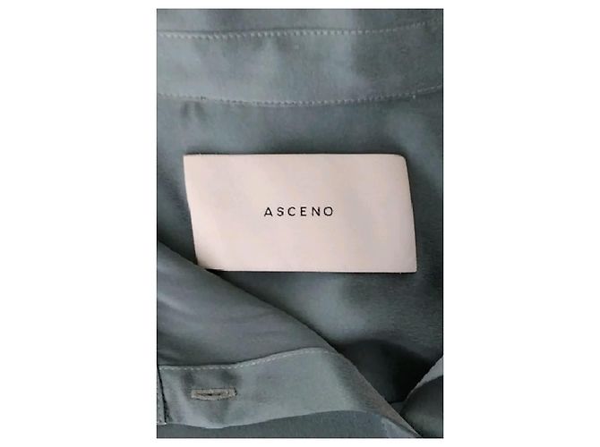 Autre Marque Camisa de seda azul ASCENO - vista 7