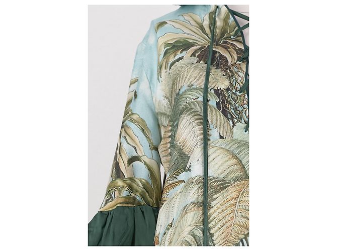 Autre Marque F.R.S FOR RESTLESS SLEEPERS Grünes Seidenkleid - Ansicht 3