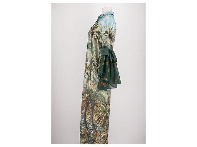 Autre Marque F.R.S FOR RESTLESS SLEEPERS Grünes Seidenkleid - Ansicht 5