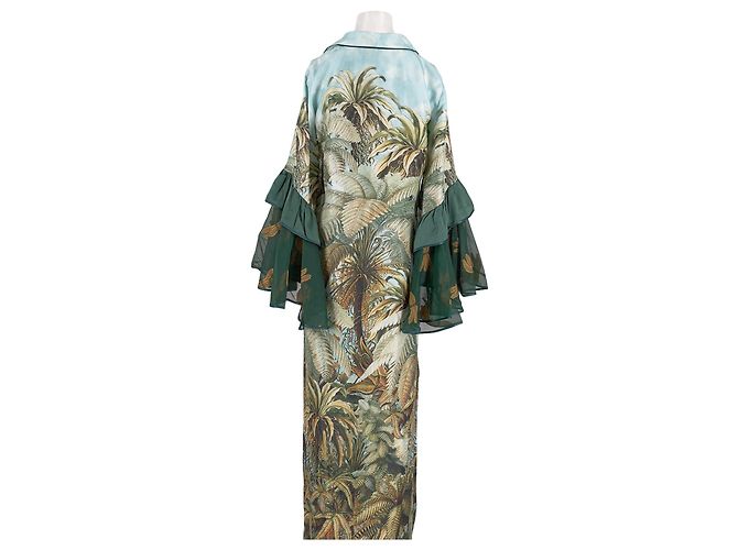 Autre Marque F.R.S FOR RESTLESS SLEEPERS Grünes Seidenkleid - Ansicht 6