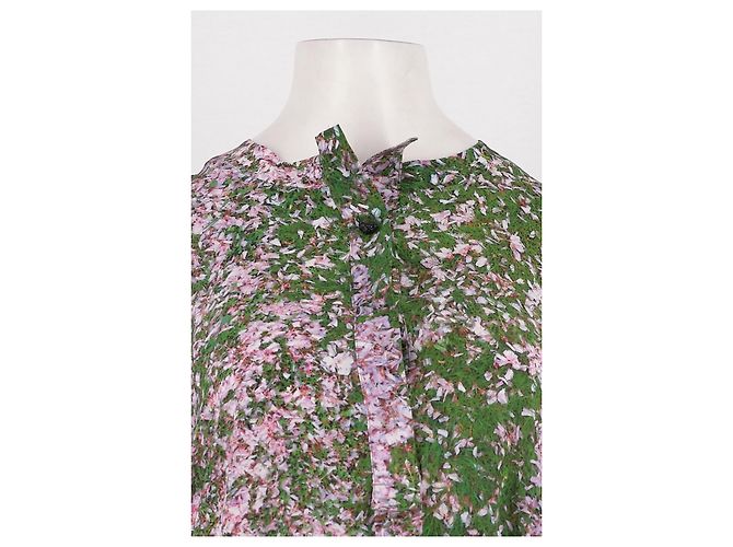 Autre Marque Vestido de seda verde Natasha Zinko - vista 2