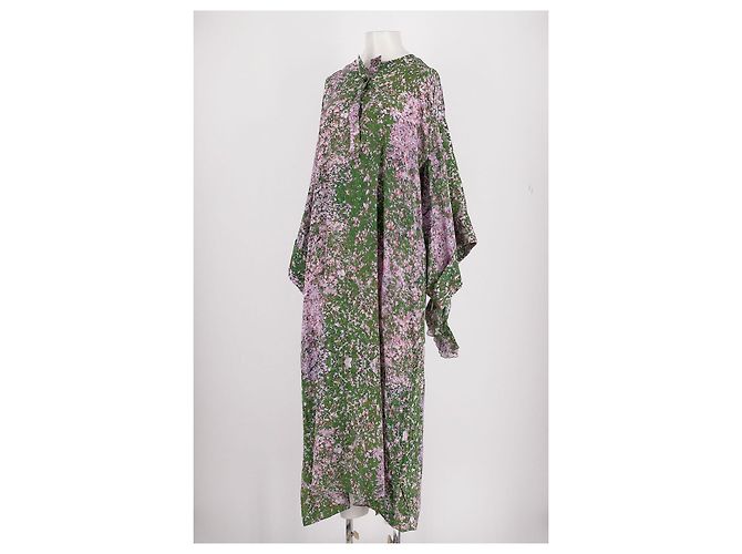 Autre Marque Vestido de seda verde Natasha Zinko - vista 4