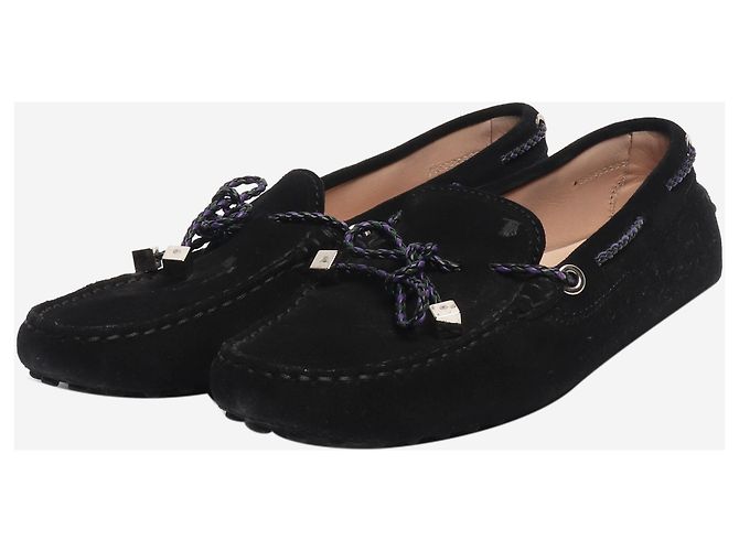 Tod's Gommino Loafer aus schwarzem Wildleder - Größe EU 38.5 (UK 5.5) - Ansicht 2