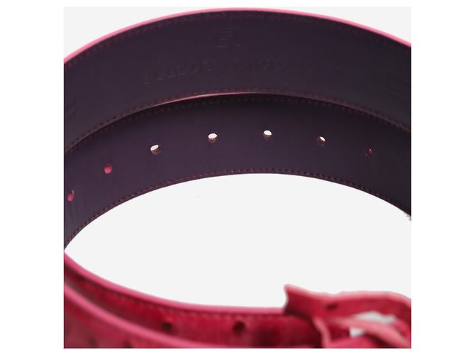Autre Marque Gürtelriemen in rosa Straußenleder-Optik Pink - Ansicht 3