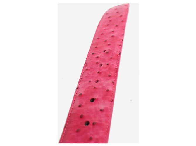Autre Marque Gürtelriemen in rosa Straußenleder-Optik Pink - Ansicht 4