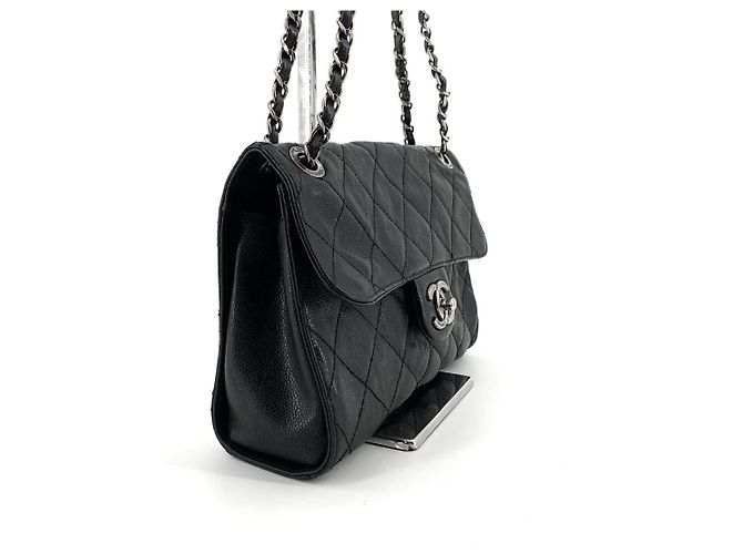 Chanel Borsa a tracolla CC Crave in pelle caviar matelassé nera 2013 Nero - vista 2