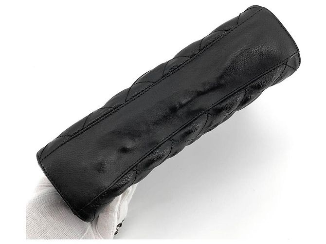 Chanel Borsa a tracolla CC Crave in pelle caviar matelassé nera 2013 Nero - vista 4