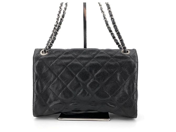 Chanel Borsa a tracolla CC Crave in pelle caviar matelassé nera 2013 Nero - vista 5
