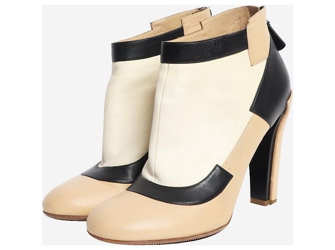 Chanel Multicolour tri-colour ankle boots - size EU 39.5 Multiple colors - view 2