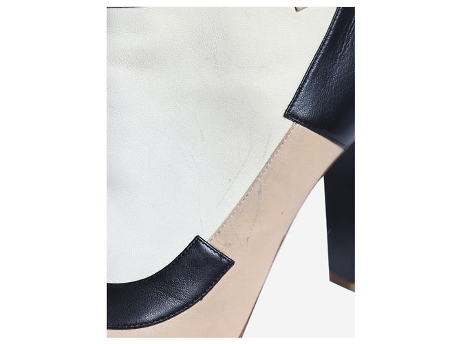 Chanel Multicolour tri-colour ankle boots - size EU 39.5 Multiple colors - view 3