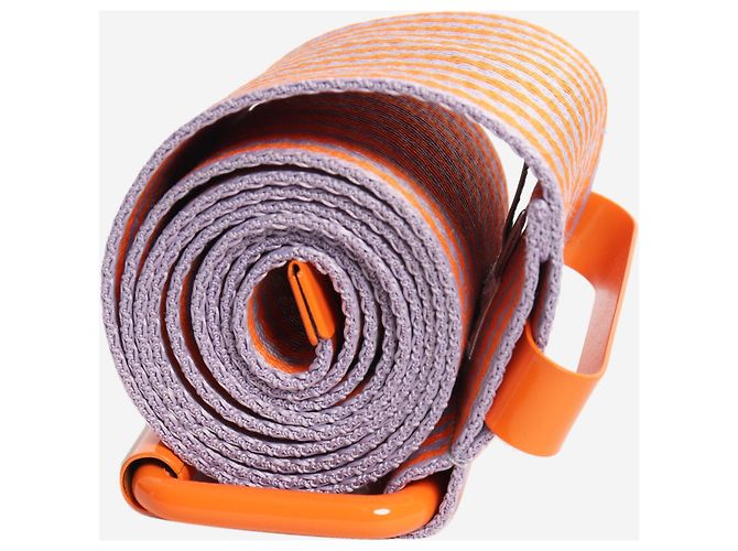 Essentiel Antwerp Duette gestreifter Gürtel in Orange und Lila - Ansicht 2