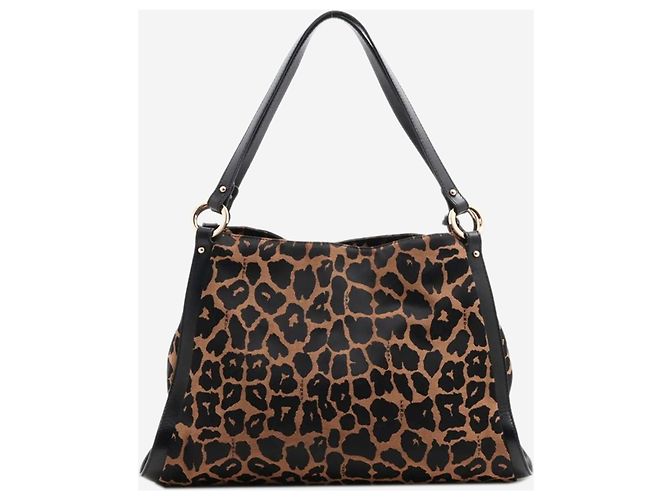 Fendi Bolso de hombro de leopardo marrón Castaño - vista 2