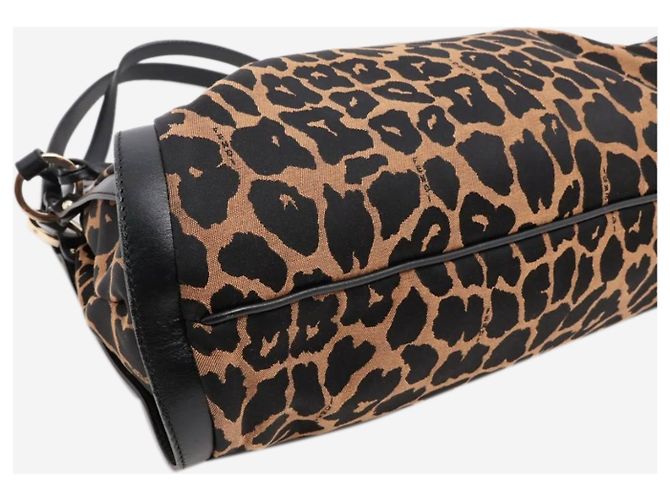 Fendi Bolso de hombro de leopardo marrón Castaño - vista 4