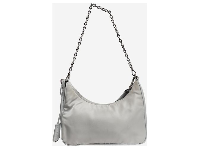 Prada Borsa a tracolla in Re-Nylon grigio - vista 4