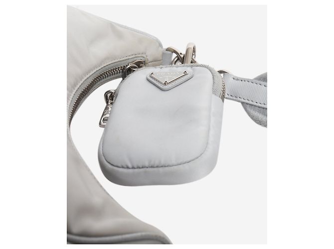 Prada Borsa a tracolla in Re-Nylon grigio - vista 7
