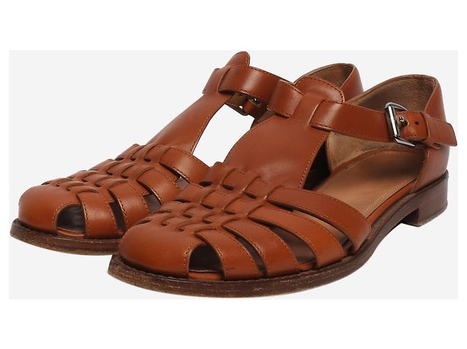 Church's Sandali in pelle intrecciata Kelsey Tan - size EU 38 Marrone - vista 2