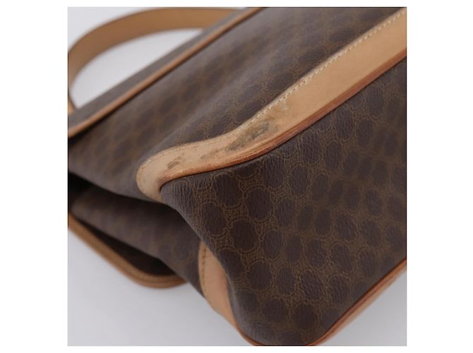 Céline CELINE Sac à main Macadam PVC Cuir Marron Ton Or - vue 14