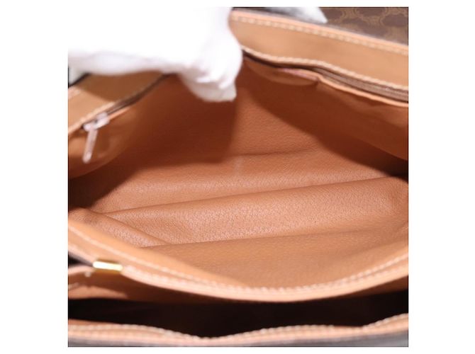 Céline CELINE Sac à main Macadam PVC Cuir Marron Ton Or - vue 16