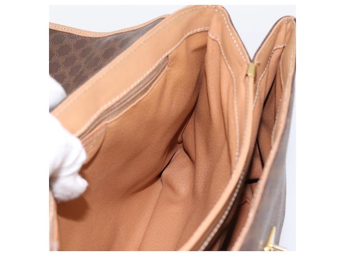 Céline CELINE Sac à main Macadam PVC Cuir Marron Ton Or - vue 17