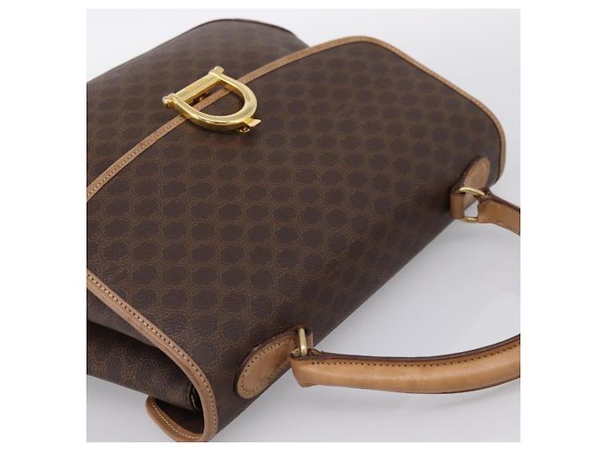 Céline CELINE Sac à main Macadam PVC Cuir Marron Ton Or - vue 6
