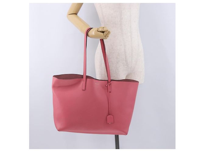 Autre Marque SAINT LAURENT Tote Bag Leather Pink Gold Tone 394195 - vista 25