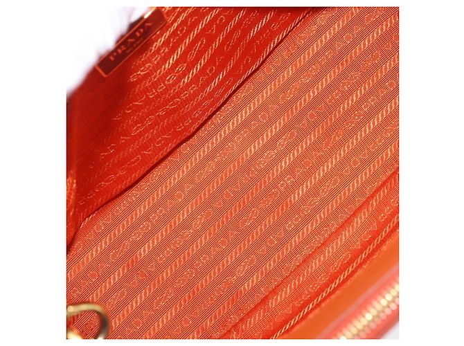PRADA Hand Bag Safiano Leather 2way Orange Gold - vista 10