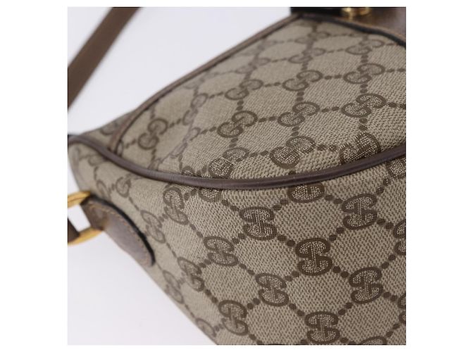 GUCCI GG Supreme Web Sherry Line Bag PVC Beige Gold 02 14 032 - vista 10