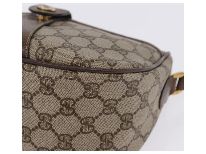 GUCCI GG Supreme Web Sherry Line Bag PVC Beige Gold 02 14 032 - vista 11