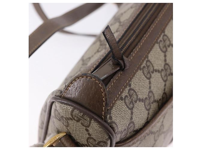 GUCCI GG Supreme Web Sherry Line Bag PVC Beige Gold 02 14 032 - vista 15