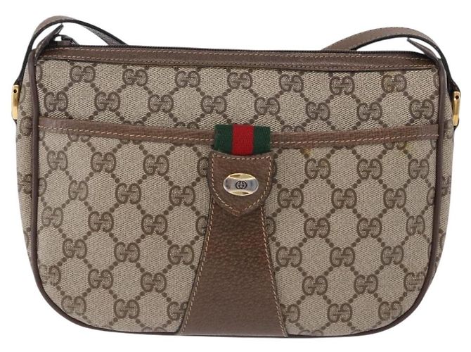GUCCI GG Supreme Web Sherry Line Bag PVC Beige Gold 02 14 032 - vista 2