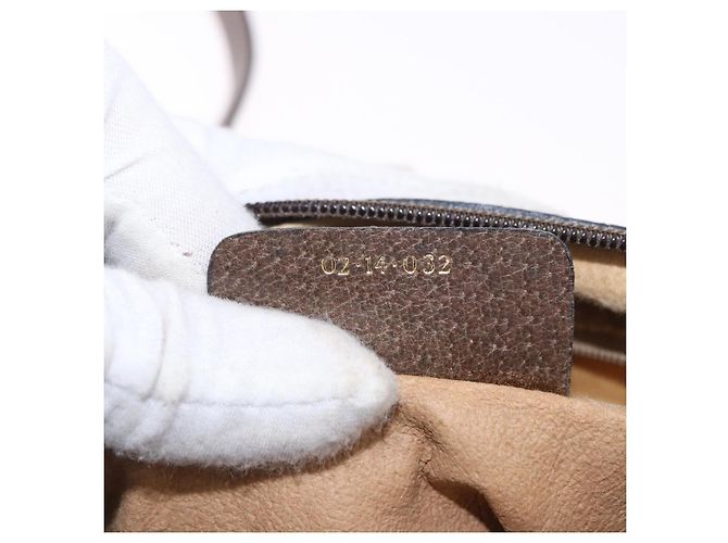 GUCCI GG Supreme Web Sherry Line Bag PVC Beige Gold 02 14 032 - vista 25