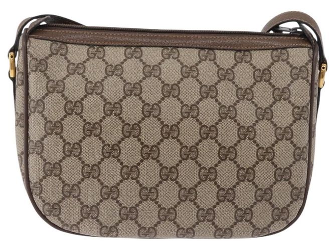 GUCCI GG Supreme Web Sherry Line Bag PVC Beige Gold 02 14 032 - vista 3