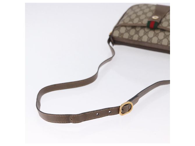 GUCCI GG Supreme Web Sherry Line Bag PVC Beige Gold 02 14 032 - vista 7