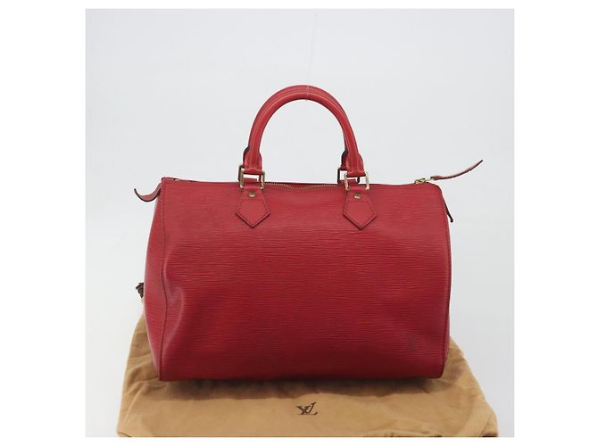 LOUIS VUITTON Epi Speedy 30 Hand Bag Castilian Red M43007 LV - vista 12
