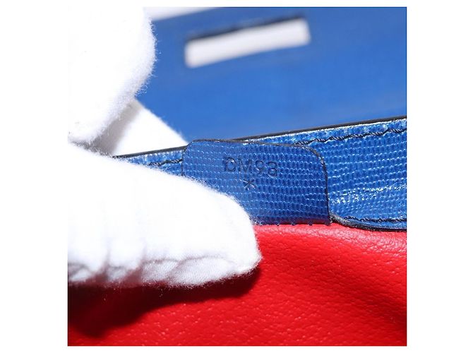 Céline CELINE Bolsa de Mão Circle em Couro 2way Azul Tom Dourado - vista 29