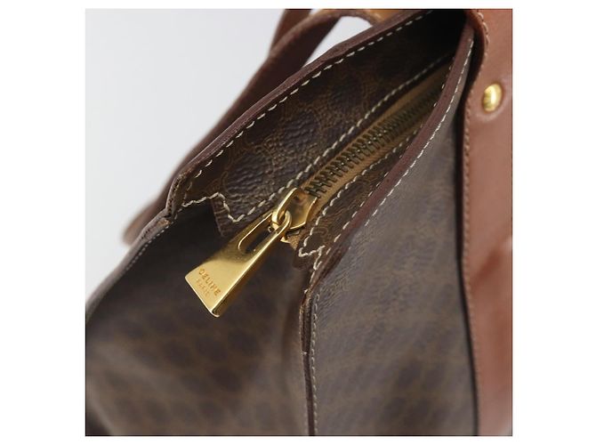 Céline CELINE Macadam Tote Bag PVC Leder Braun Goldfarben - Ansicht 16