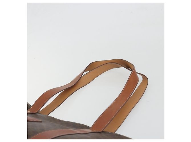 Céline CELINE Macadam Tote Bag PVC Leder Braun Goldfarben - Ansicht 8