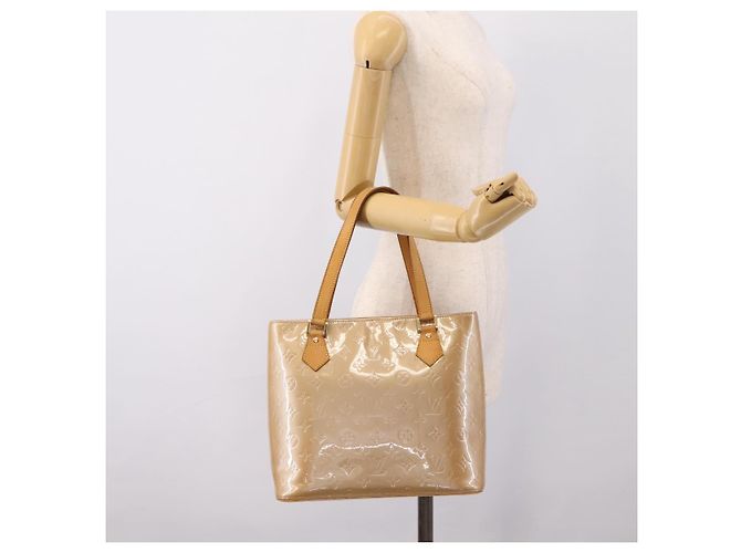 LOUIS VUITTON Monogram Vernis Houston Hand Bag Noisette M91340 LV - vista 23