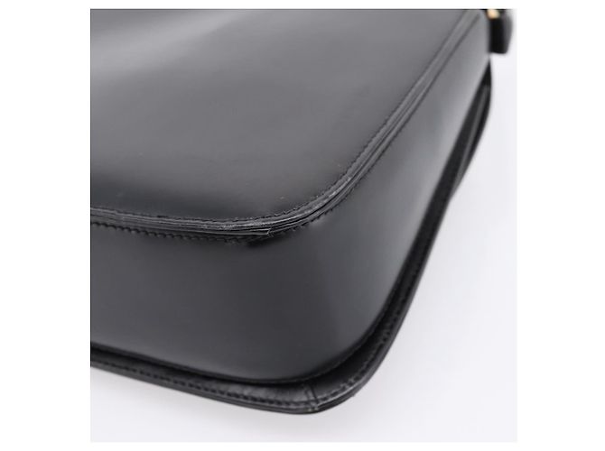 GUCCI Hand Bag Leather Black Gold Tone - vista 12