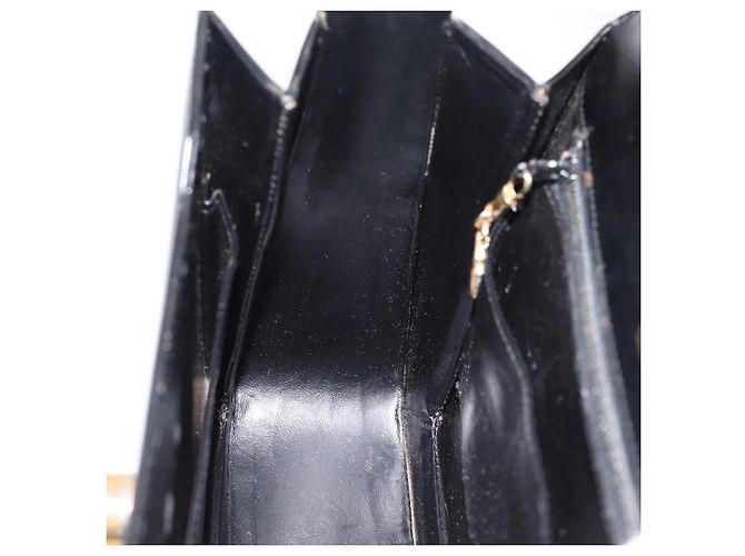 GUCCI Hand Bag Leather Black Gold Tone - vista 18