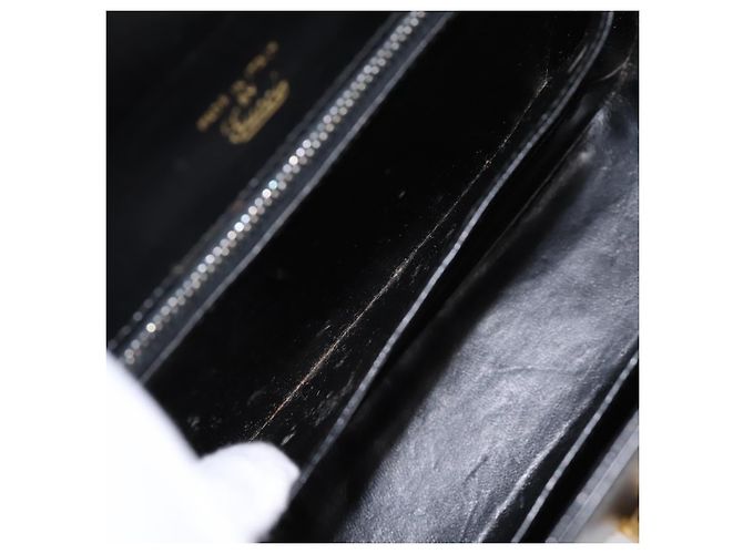 GUCCI Hand Bag Leather Black Gold Tone - vista 21