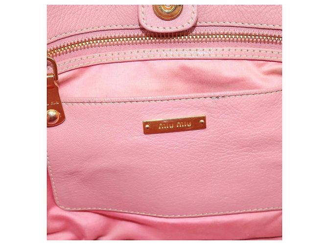 Miu Miu Hand Bag Leather 2way Pink Gold - vista 20