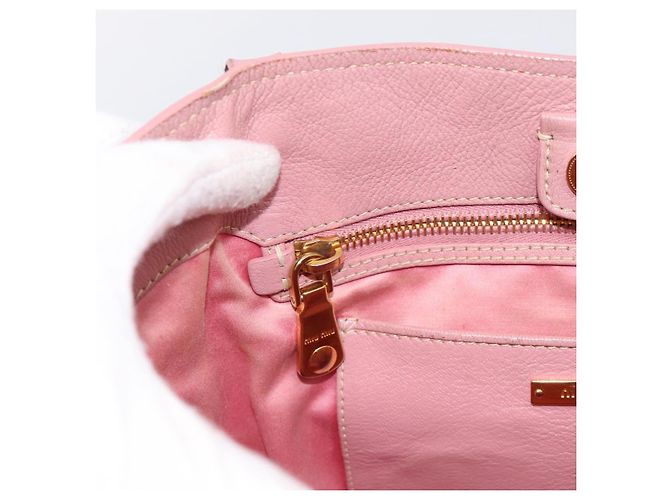 Miu Miu Hand Bag Leather 2way Pink Gold - vista 23